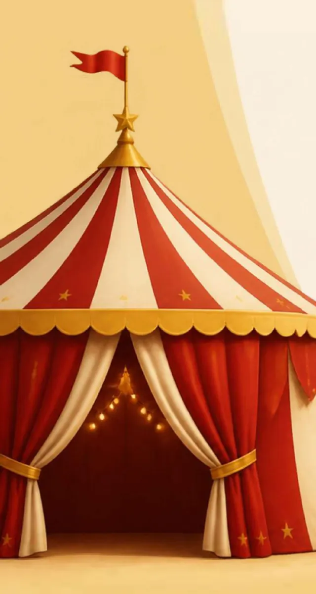 Lona de circo listrada